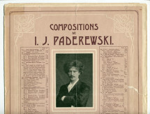 Partition de la transcription pour violon et piano par l'auteur du «Menuet» tiré du cahier I (antique) des «Humoresques de concert» pour piano op. 14 n° 1 de Paderewski (Ed. Bote & G. Bock, Berlin)